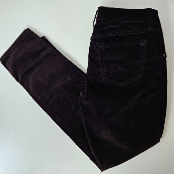 Isabel Maternity Burgundy Skinny Corduroy Pants - Picture 2 of 9